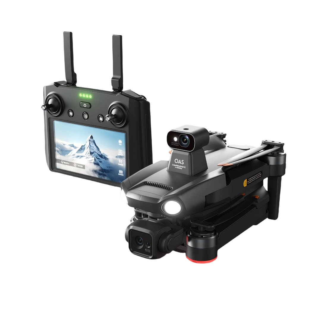Pro MAX Professional RC Drone 4K Camera, 5.5-Inch Remote Control Screen, Three-Axis Gimbal, Lifting, Laser Obstacle Avoidance, 28-Minute Flight Time