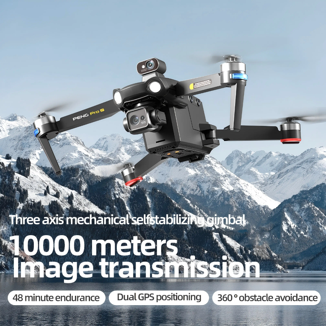 Pro MAX Professional RC Drone 4K Camera, 5.5-Inch Remote Control Screen, Three-Axis Gimbal, Lifting, Laser Obstacle Avoidance, 28-Minute Flight Time