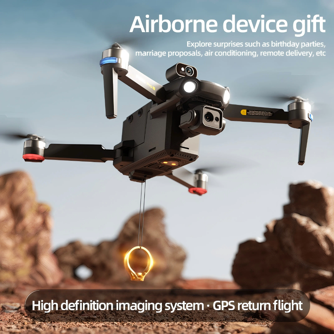Pro MAX Professional RC Drone 4K Camera, 5.5-Inch Remote Control Screen, Three-Axis Gimbal, Lifting, Laser Obstacle Avoidance, 28-Minute Flight Time